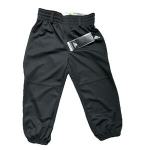 Youth Adidas Black Pull On Baseball Pants Elastic Bottom Size XS (4/5)